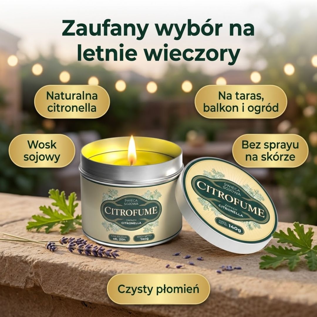 AntyKomar | Sojowa świeca antykomarowa